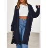 imagePRETTYGARDEN Womens Long Oversized Cardigans 2026 Fall Trendy Long Sleeve Open Front Chunky Sweater Knit Winter ClothingNavy