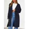 imagePRETTYGARDEN Womens Long Oversized Cardigans 2026 Fall Trendy Long Sleeve Open Front Chunky Sweater Knit Winter ClothingNavy