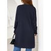 imagePRETTYGARDEN Womens Long Oversized Cardigans 2026 Fall Trendy Long Sleeve Open Front Chunky Sweater Knit Winter ClothingNavy