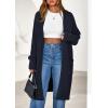 imagePRETTYGARDEN Womens Long Oversized Cardigans 2026 Fall Trendy Long Sleeve Open Front Chunky Sweater Knit Winter ClothingNavy