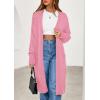imagePRETTYGARDEN Womens Long Oversized Cardigans 2026 Fall Trendy Long Sleeve Open Front Chunky Sweater Knit Winter ClothingPink