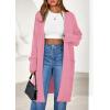 imagePRETTYGARDEN Womens Long Oversized Cardigans 2026 Fall Trendy Long Sleeve Open Front Chunky Sweater Knit Winter ClothingPink