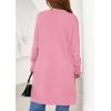 imagePRETTYGARDEN Womens Long Oversized Cardigans 2026 Fall Trendy Long Sleeve Open Front Chunky Sweater Knit Winter ClothingPink
