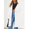 imagePRETTYGARDEN Womens Long Oversized Cardigans 2026 Fall Trendy Long Sleeve Open Front Chunky Sweater Knit Winter ClothingWhite