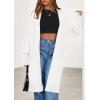 imagePRETTYGARDEN Womens Long Oversized Cardigans 2026 Fall Trendy Long Sleeve Open Front Chunky Sweater Knit Winter ClothingWhite