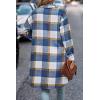 imagePRETTYGARDEN Womens Plaid Shacket Jacket Fall Fashion 2026 Long Sleeve Button Up Flannel Shirt Winter Clothing Woolen CoatsPlaid Blue White