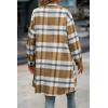 imagePRETTYGARDEN Womens Plaid Shacket Jacket Fall Fashion 2026 Long Sleeve Button Up Flannel Shirt Winter Clothing Woolen CoatsPlaid Yellow