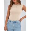 imagePRETTYGARDEN Womens Ribbed Tank Tops 2026 Summer Cap Sleeve Slim Fitted Knit Basic Casual Tee Shirts Trendy Fashion ClothesBeige