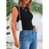 imagePRETTYGARDEN Womens Ribbed Tank Tops 2026 Summer Cap Sleeve Slim Fitted Knit Basic Casual Tee Shirts Trendy Fashion ClothesBlack