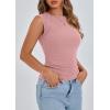 imagePRETTYGARDEN Womens Ribbed Tank Tops 2026 Summer Cap Sleeve Slim Fitted Knit Basic Casual Tee Shirts Trendy Fashion ClothesDusty Pink