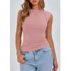 imagePRETTYGARDEN Womens Ribbed Tank Tops 2026 Summer Cap Sleeve Slim Fitted Knit Basic Casual Tee Shirts Trendy Fashion ClothesDusty Pink