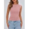 imagePRETTYGARDEN Womens Ribbed Tank Tops 2026 Summer Cap Sleeve Slim Fitted Knit Basic Casual Tee Shirts Trendy Fashion ClothesDusty Pink