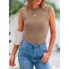 imagePRETTYGARDEN Womens Ribbed Tank Tops 2026 Summer Cap Sleeve Slim Fitted Knit Basic Casual Tee Shirts Trendy Fashion ClothesKhaki