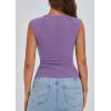 imagePRETTYGARDEN Womens Ribbed Tank Tops 2026 Summer Cap Sleeve Slim Fitted Knit Basic Casual Tee Shirts Trendy Fashion ClothesLight Purple