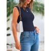 imagePRETTYGARDEN Womens Ribbed Tank Tops 2026 Summer Cap Sleeve Slim Fitted Knit Basic Casual Tee Shirts Trendy Fashion ClothesNavy