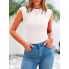 imagePRETTYGARDEN Womens Ribbed Tank Tops 2026 Summer Cap Sleeve Slim Fitted Knit Basic Casual Tee Shirts Trendy Fashion ClothesOffwhite