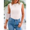imagePRETTYGARDEN Womens Ribbed Tank Tops 2026 Summer Cap Sleeve Slim Fitted Knit Basic Casual Tee Shirts Trendy Fashion ClothesOffwhite