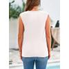 imagePRETTYGARDEN Womens Ribbed Tank Tops 2026 Summer Cap Sleeve Slim Fitted Knit Basic Casual Tee Shirts Trendy Fashion ClothesOffwhite