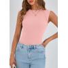 imagePRETTYGARDEN Womens Ribbed Tank Tops 2026 Summer Cap Sleeve Slim Fitted Knit Basic Casual Tee Shirts Trendy Fashion ClothesPink