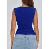 imagePRETTYGARDEN Womens Ribbed Tank Tops 2026 Summer Cap Sleeve Slim Fitted Knit Basic Casual Tee Shirts Trendy Fashion ClothesRoyal Blue