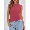 imagePRETTYGARDEN Womens Ribbed Tank Tops 2026 Summer Cap Sleeve Slim Fitted Knit Basic Casual Tee Shirts Trendy Fashion ClothesWatermelon Red