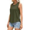 imagePRETTYGARDEN Womens Summer Tops 2026 Spring Fashion Sleeveless Tank Tops Casual Loose Fit Shirts Beach Vacation ClothesArmy Green