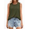 imagePRETTYGARDEN Womens Summer Tops 2026 Spring Fashion Sleeveless Tank Tops Casual Loose Fit Shirts Beach Vacation ClothesArmy Green