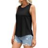 imagePRETTYGARDEN Womens Summer Tops 2026 Spring Fashion Sleeveless Tank Tops Casual Loose Fit Shirts Beach Vacation ClothesBlack