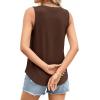 imagePRETTYGARDEN Womens Summer Tops 2026 Spring Fashion Sleeveless Tank Tops Casual Loose Fit Shirts Beach Vacation ClothesBrown