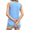 imagePRETTYGARDEN Womens Summer Tops 2026 Spring Fashion Sleeveless Tank Tops Casual Loose Fit Shirts Beach Vacation ClothesLight Blue