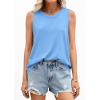 imagePRETTYGARDEN Womens Summer Tops 2026 Spring Fashion Sleeveless Tank Tops Casual Loose Fit Shirts Beach Vacation ClothesLight Blue