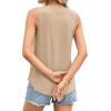 imagePRETTYGARDEN Womens Summer Tops 2026 Spring Fashion Sleeveless Tank Tops Casual Loose Fit Shirts Beach Vacation ClothesLight Khaki
