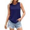 imagePRETTYGARDEN Womens Summer Tops 2026 Spring Fashion Sleeveless Tank Tops Casual Loose Fit Shirts Beach Vacation ClothesNavy Blue