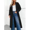 imagePRETTYGARDEN Womens Winter Coats 2026 Trendy Long Sleeve Notch Lapel Button Long Jackets Casual Oversized Vacation OutfitsBlack