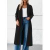 imagePRETTYGARDEN Womens Winter Coats 2026 Trendy Long Sleeve Notch Lapel Button Long Jackets Casual Oversized Vacation OutfitsBlack