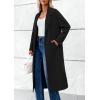 imagePRETTYGARDEN Womens Winter Coats 2026 Trendy Long Sleeve Notch Lapel Button Long Jackets Casual Oversized Vacation OutfitsBlack