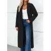 imagePRETTYGARDEN Womens Winter Coats 2026 Trendy Long Sleeve Notch Lapel Button Long Jackets Casual Oversized Vacation OutfitsBlack