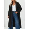 imagePRETTYGARDEN Womens Winter Coats 2026 Trendy Long Sleeve Notch Lapel Button Long Jackets Casual Oversized Vacation OutfitsBlack