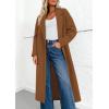 imagePRETTYGARDEN Womens Winter Coats 2026 Trendy Long Sleeve Notch Lapel Button Long Jackets Casual Oversized Vacation OutfitsCamel