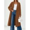 imagePRETTYGARDEN Womens Winter Coats 2026 Trendy Long Sleeve Notch Lapel Button Long Jackets Casual Oversized Vacation OutfitsCamel