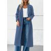 imagePRETTYGARDEN Womens Winter Coats 2026 Trendy Long Sleeve Notch Lapel Button Long Jackets Casual Oversized Vacation OutfitsGrey Blue
