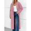 imagePRETTYGARDEN Womens Winter Coats 2026 Trendy Long Sleeve Notch Lapel Button Long Jackets Casual Oversized Vacation OutfitsPink