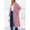 imagePRETTYGARDEN Womens Winter Coats 2026 Trendy Long Sleeve Notch Lapel Button Long Jackets Casual Oversized Vacation OutfitsPink