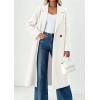 imagePRETTYGARDEN Womens Winter Coats 2026 Trendy Long Sleeve Notch Lapel Button Long Jackets Casual Oversized Vacation OutfitsWhite