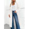 imagePRETTYGARDEN Womens Winter Coats 2026 Trendy Long Sleeve Notch Lapel Button Long Jackets Casual Oversized Vacation OutfitsWhite