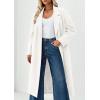 imagePRETTYGARDEN Womens Winter Coats 2026 Trendy Long Sleeve Notch Lapel Button Long Jackets Casual Oversized Vacation OutfitsWhite