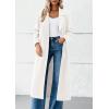 imagePRETTYGARDEN Womens Winter Coats 2026 Trendy Long Sleeve Notch Lapel Button Long Jackets Casual Oversized Vacation OutfitsWhite