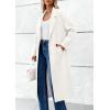 imagePRETTYGARDEN Womens Winter Coats 2026 Trendy Long Sleeve Notch Lapel Button Long Jackets Casual Oversized Vacation OutfitsWhite