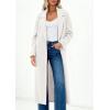 imagePRETTYGARDEN Womens Winter Coats 2026 Trendy Long Sleeve Notch Lapel Button Long Jackets Casual Oversized Vacation OutfitsWhite