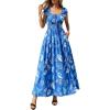 Blue White Floral